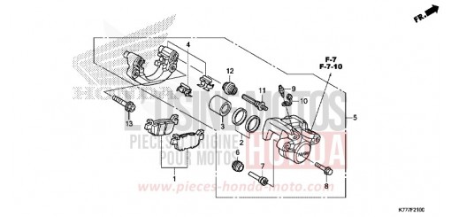 ETRIER DE FREIN ARRIERE SH125ADH de 2017